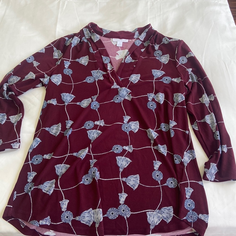 Charter Club Burgundy Top